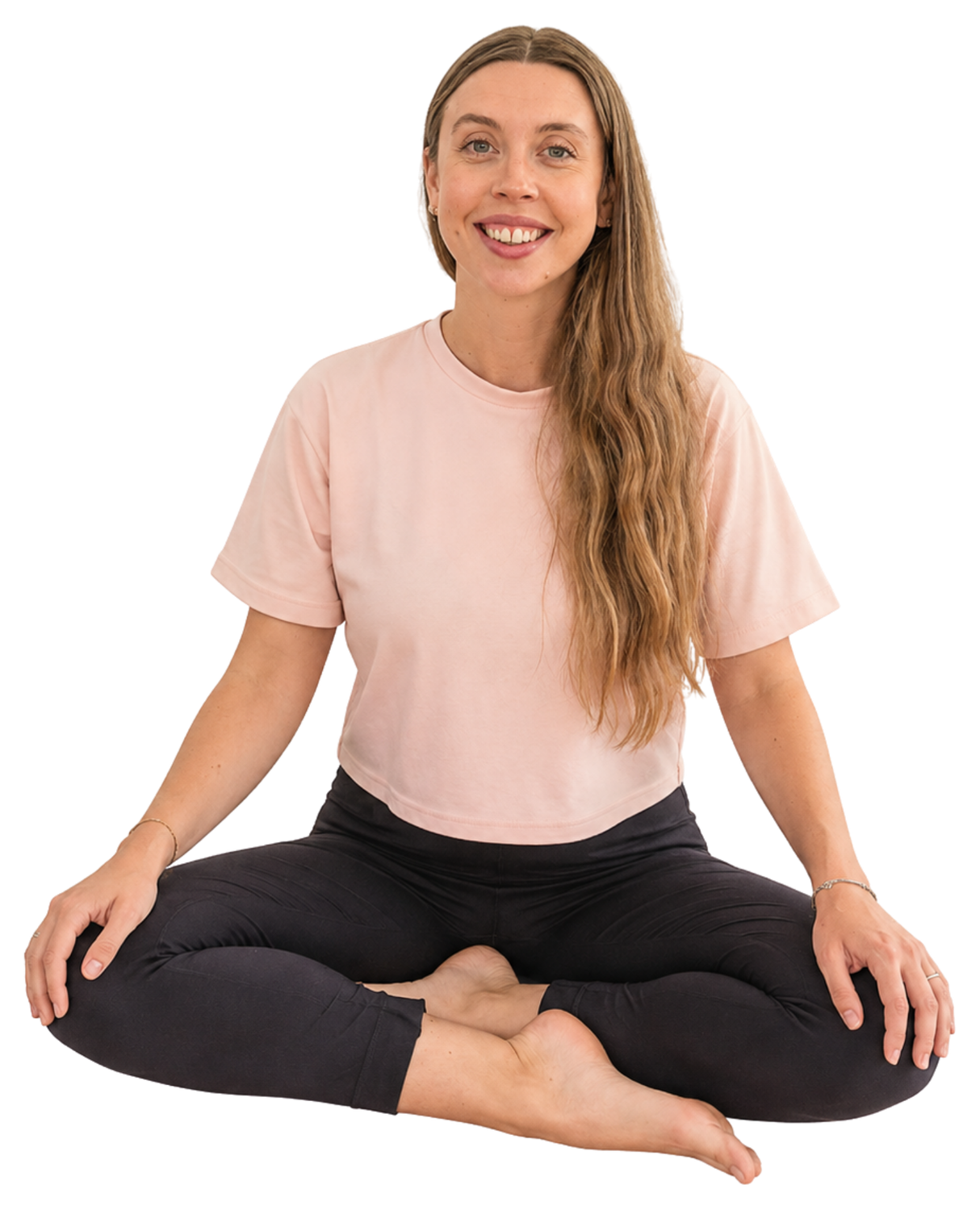 Michela Rettore durante una pratica di yoga dolce